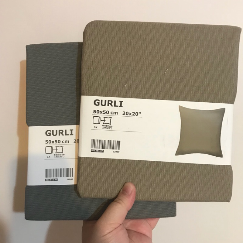 (全新）Ikea GURLI 50X50 抱枕套 雙色一組150元