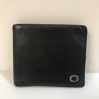 二手正品 GUCCI 男用黑色皮夾/短夾/卡夾/零錢袋