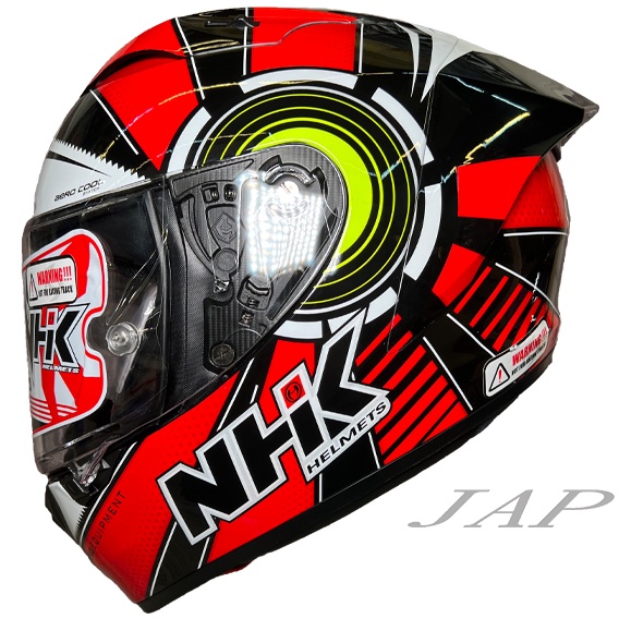 NHK GP-R Tech N45 黑紅 選手帽 全罩式安全帽