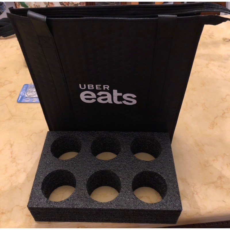 全新 Uber eats 保溫小提袋（拉鍊款+杯架)