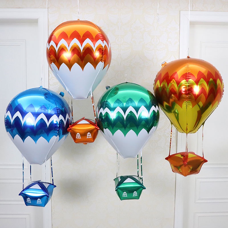 4d 熱氣球形狀兒童生日聚會裝飾鋁膜氣球事件節日佈置