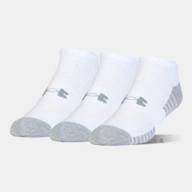 【UNDER ARMOUR】UA HEATGEAR TECH 隱形襪 - 3雙裝組 白