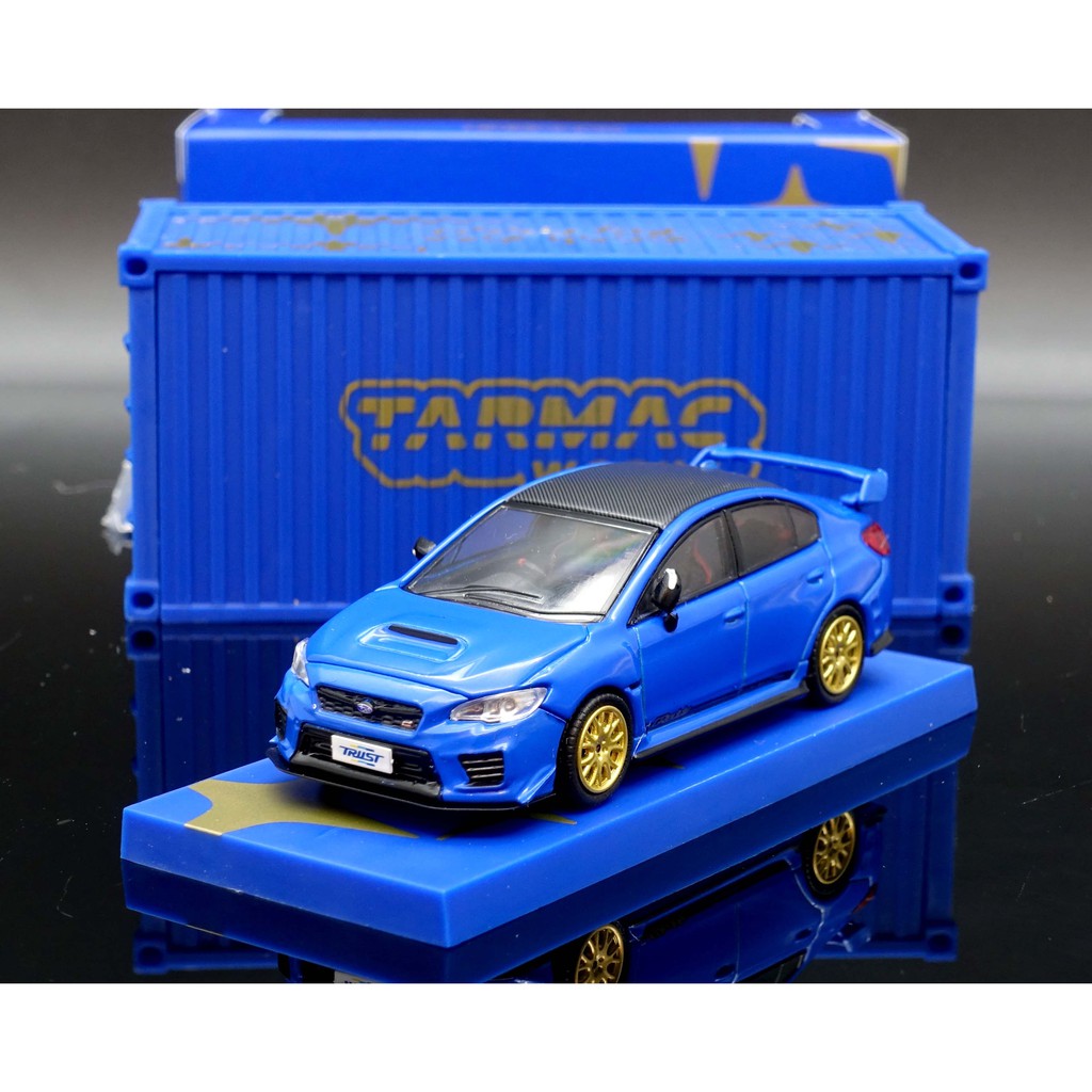 M A S H 現貨特價tarmac 1 64 Subaru Wrx Sti S8 Blue 貨櫃盒 蝦皮購物