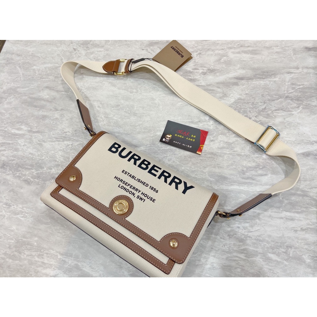 Mark美鋪】Burberry Horseferry 8030249 大號帆布包斜肩包| 蝦皮購物