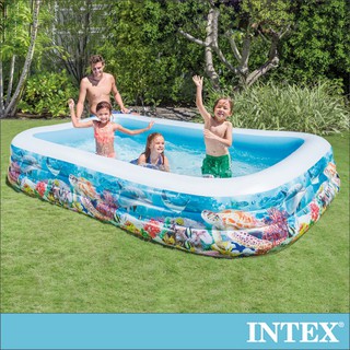 【INTEX】海底世界長方型特大游泳池/泳池 305x183x56cm 15120430(58485)