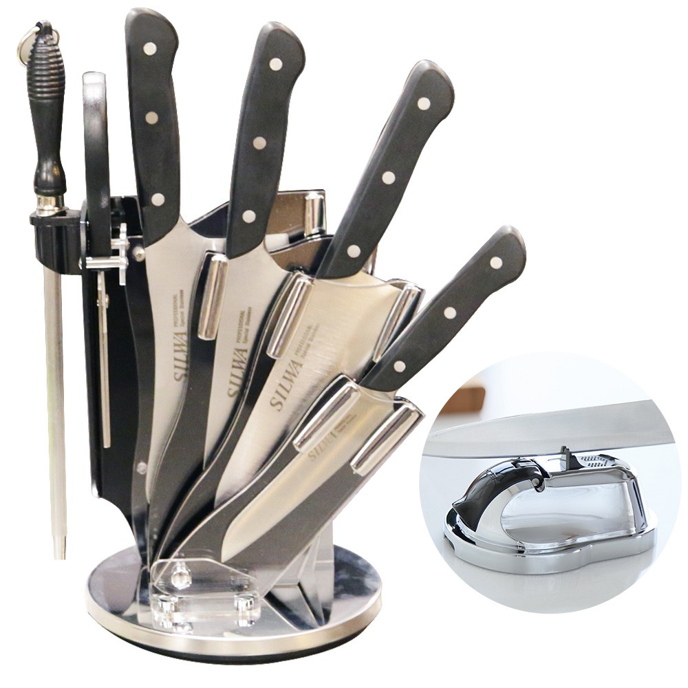 西華silwa 工匠級七件式刀具組 含精美壓克力360 旋轉刀座 蝦皮購物