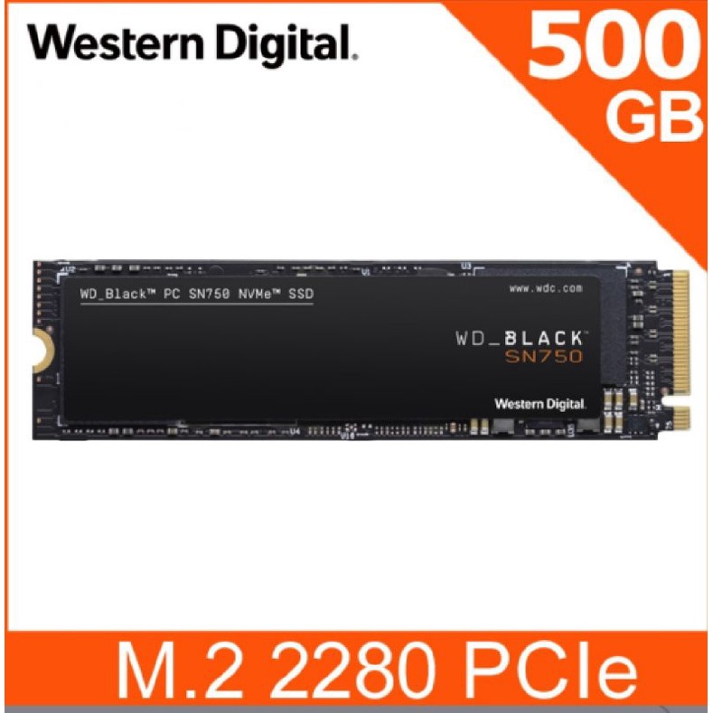 可刷卡 WD Black SN750 500g (電競黑標) 全新未拆 m.2 ssd