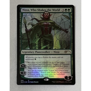 MTG Nissa, who shakes world 憾世泥沙妮莎 彩窗閃卡