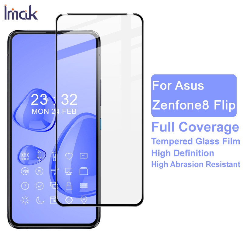 火爆特惠華碩 Asus Zenfone 8 Flip 全玻璃高透鋼化玻璃膜 IMAK 全屏滿版鋼化玻璃保護貼 9H防眩光