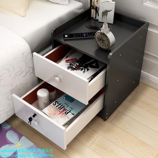 床頭櫃 簡約現代 小型 帶鎖 收納小櫃子 儲物櫃 舍臥室北歐