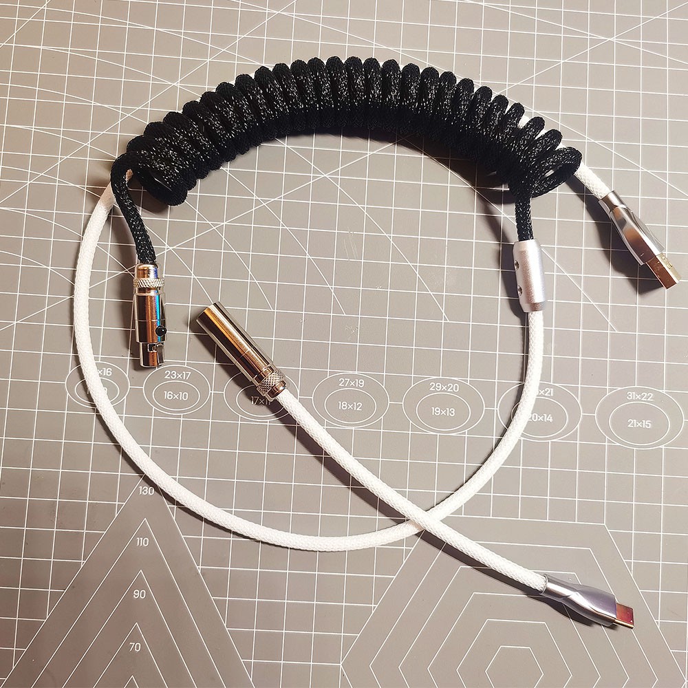 盤繞電纜線機械鍵盤 USB 電纜 Type-c USB 端口,用於 GK61 RK61 鍵盤套件 DIY