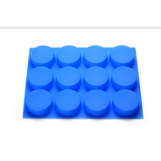 【美倫美】矽膠模 台灣出貨 十二孔直徑7.5cm手工皂模具 圓柱蛋糕模 方形手工皂模具