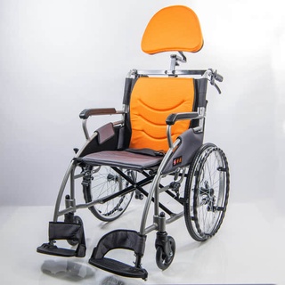 [宏康醫療器材]均佳JW-125 鋁合金輪椅+靠頭組