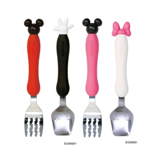 日本製 EDISON X Disney 迪士尼 米奇 米妮 兒童 餐具 叉子 湯匙 (預購)