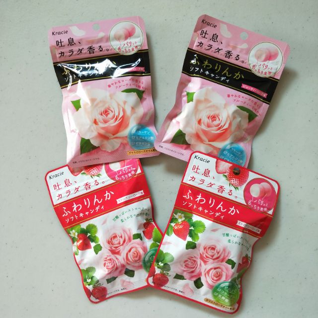 現貨秒出🌹日本 Kracie 花香 軟糖 🌹 香體 吐息糖 玫瑰 玫瑰軟糖 薔薇 果香
草莓