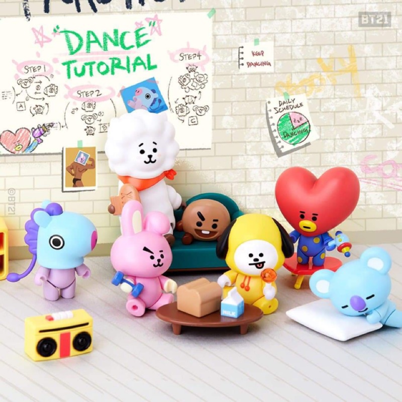 BT21 ★兩組只要250元★ 超級巨星公仔組 1彈 日常生活/ 2彈 悠閒假期/ 3彈 華麗舞台/ 4彈 白雪國度