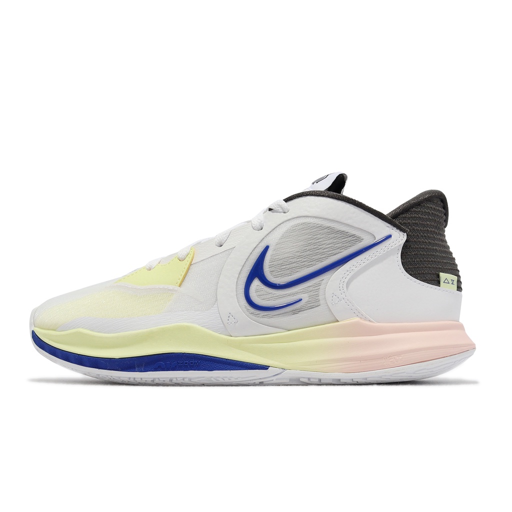 Nike 籃球鞋 Kyrie Low 5 EP 白 藍 黃 男鞋 氣墊 KI 低筒 【ACS】 DJ6014-100