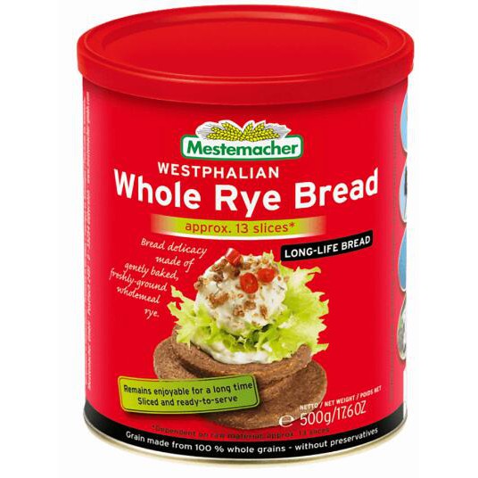 現貨 德國 Mestemacher 麥大師 全麥黑麵包 Whole Rye Bread tin 500g 富迪達 黑麵包