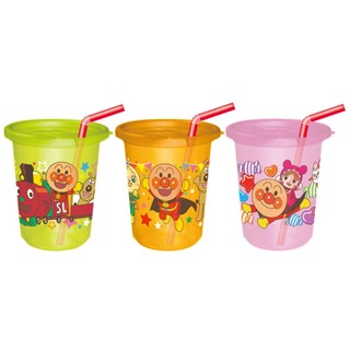 ＊JC小舖＊日本製 ANPANMAN 麵包超人 兒童吸管水杯組 270ml 3入 B款