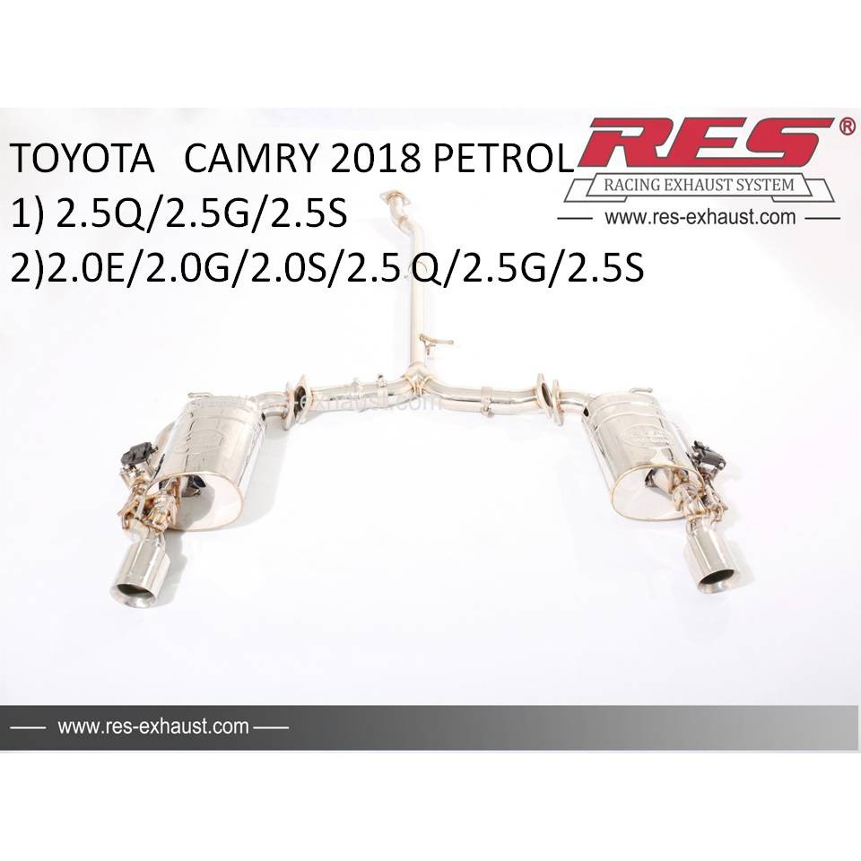 【RES排氣管】 TOYOTA Camry 2018+ 不鏽鋼/鈦合金 當派 中尾段 電子閥門 JK總代理