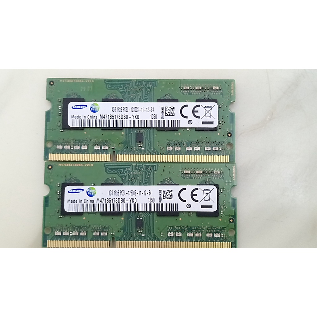 知飾家 二手良品 三星 DDR3-12800S 4G*2 筆電記憶體