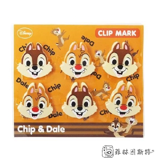 Disney 迪士尼 奇奇蒂蒂 塑膠夾 6入 日本進口 Chip 'n' Dale 造型夾 照片牆 菲林因斯特