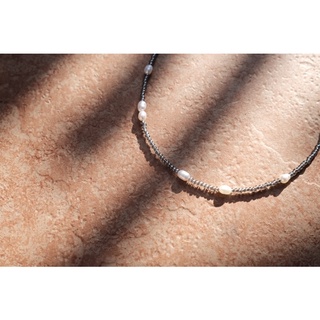 ［La Sirena Bracelets] 天然巴洛克珍珠項鍊 – 銀色