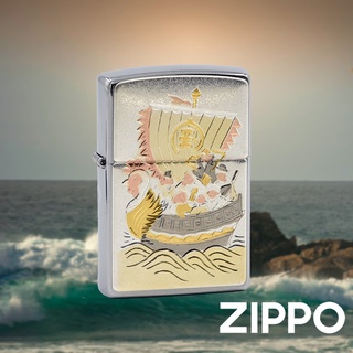 ZIPPO 日本傳統風格-財寶船防風打火機 日本設計 官方正版 現貨 限量 禮物 送禮 終身保固 ZA-5-118