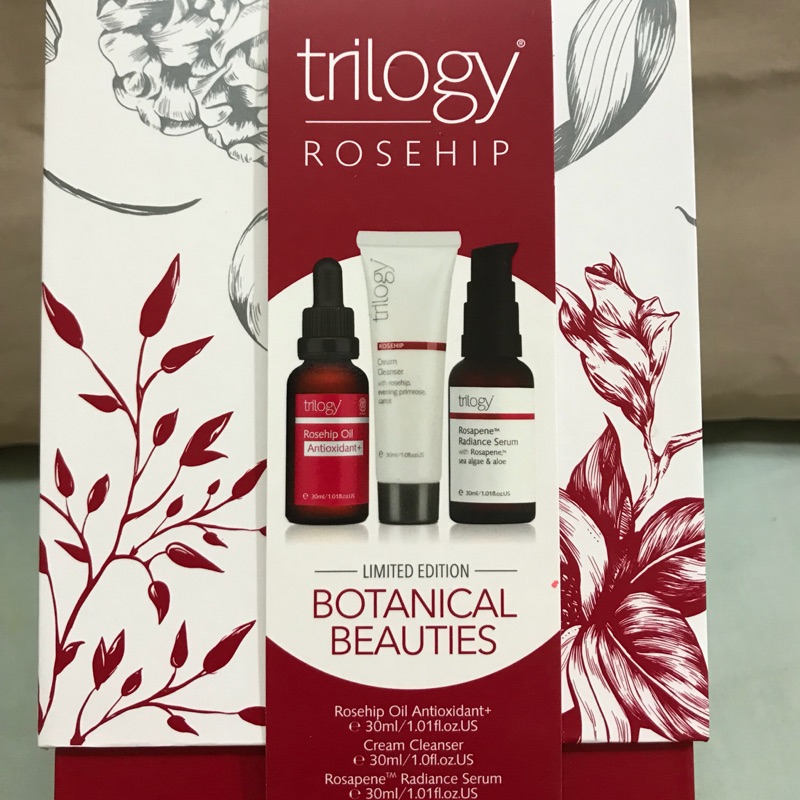 Trilogy 抗氧化有機玫瑰果油，玫瑰果抗氧修護精華液,玫瑰果抗氧潔面卸妝乳