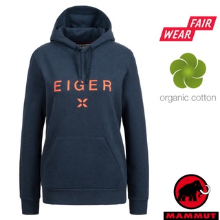【MAMMUT 長毛象】女款透氣保暖連帽長袖上衣 Logo ML Hoody.帽T/ 海洋藍PRT4 02151