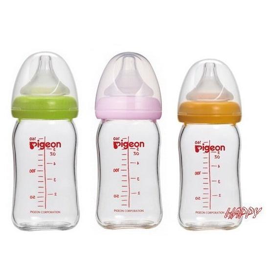 快樂寶貝 Pigeon 貝親 奶瓶 寬口母乳實感玻璃奶瓶（160ml）附SS號奶嘴