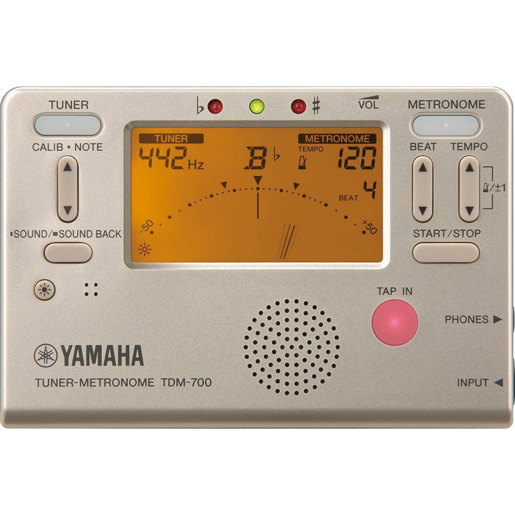 【老羊樂器店】YAMAHA TDM-700G TDM-700 香檳金 二合一 調音器 節拍器 贈調音夾