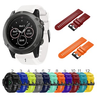 Garmin Fenix 5X/Fenix 3/Fenix 3 HR 錶帶易貼合錶帶柔軟矽膠錶帶