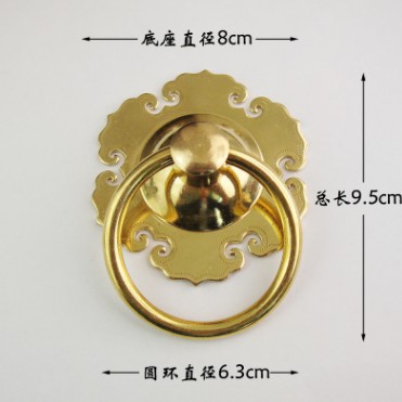中式仿古大門拉手純銅獅子頭花型拉環抽屜櫃門把手復古裝飾木門環 蝦皮購物