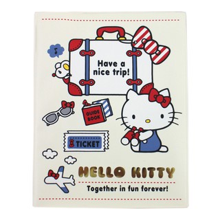 卡漫城 - 特價199 日版 Hello Kitty 護照套 白 行李箱 ㊣版 防水 證件套 旅行 卡片套 收納本