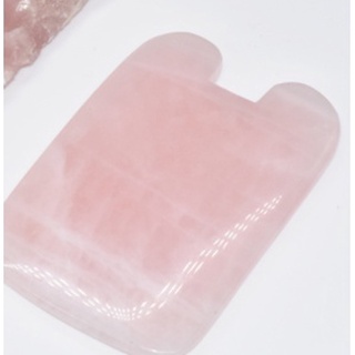 白玉刮痧板 粉晶凹形刮痧 玉石刮痧 按摩器