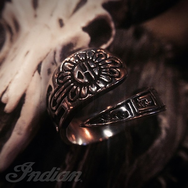 Gyosan House Hopi 部族太陽花圖騰戒指銀指輪可調銀戒 蝦皮購物