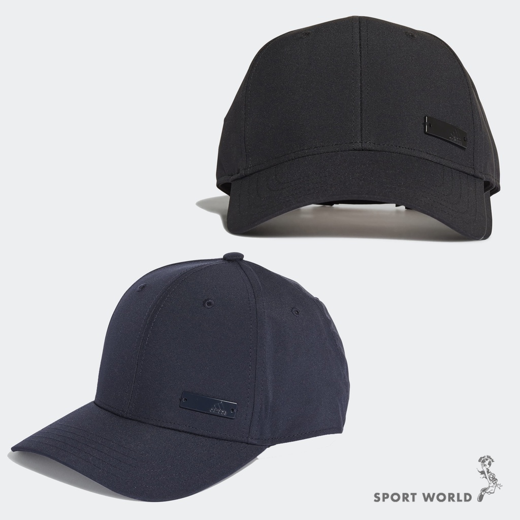 ADIDAS 帽子 老帽 棒球帽 訓練 運動 金屬徽章 可調節 黑 GM4508 / 深藍 H25646