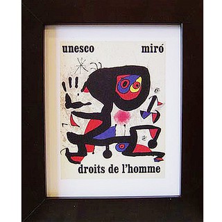 開運陶源【TV man】Miro米羅 抽象畫 世界名畫 掛畫 複製畫 壁飾 38x32cm