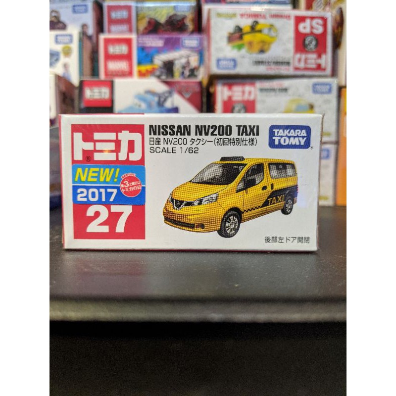 絕版現貨 TOMICA 有新車貼 27 #27 NISSAN NV200 TAXI 初回仕樣 黃色計程車