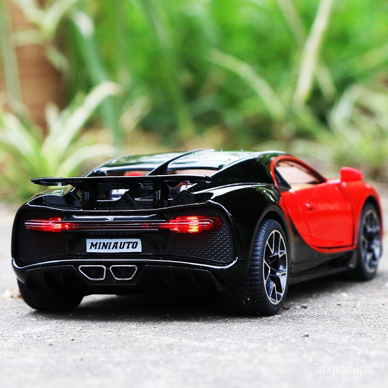 免運【JDM車迷合金車模】布加迪跑車模型1:32超跑合金車模聲光回力玩具車金屬仿真汽車模型