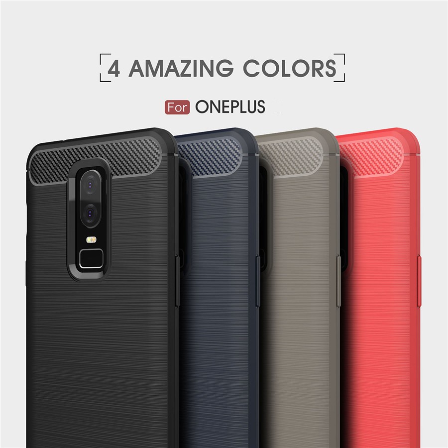 ONEPLUS 碳纖維矽膠套一加6 6T 3 3T 5 5T 一加7 Pro保護套手機殼