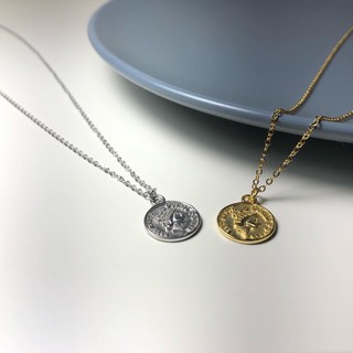 XS.SUNSHINE - 小圓牌人像 // 925純銀項鍊 飾品 現貨 銀飾 人頭像 硬幣項鍊