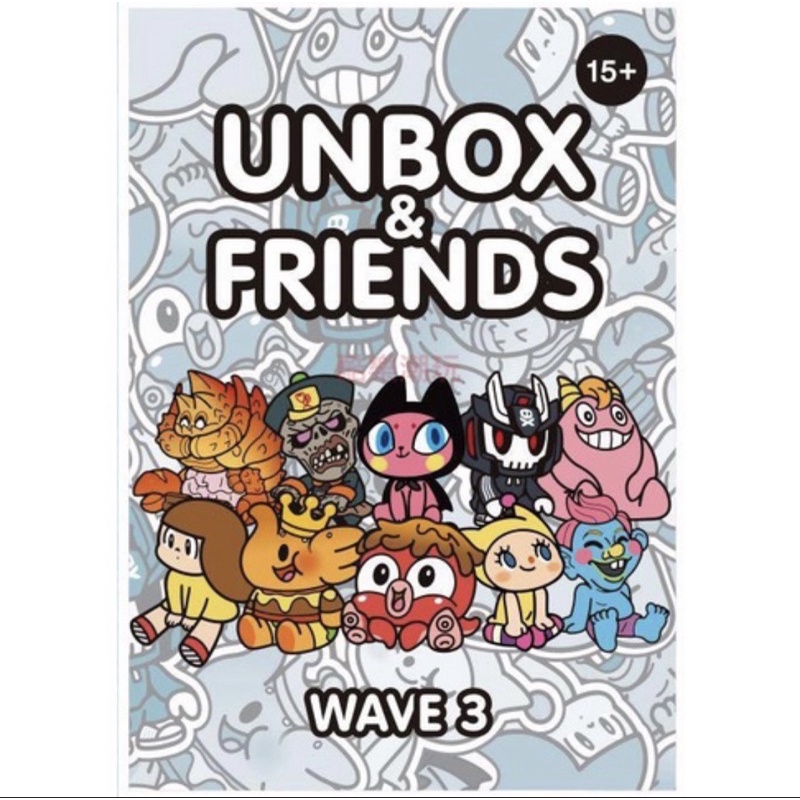 🐱現貨🍔 unbox friends wave 3 蝙蝠貓 哈利 殭屍 盒抽 盲抽  確認款 娃娃公仔
