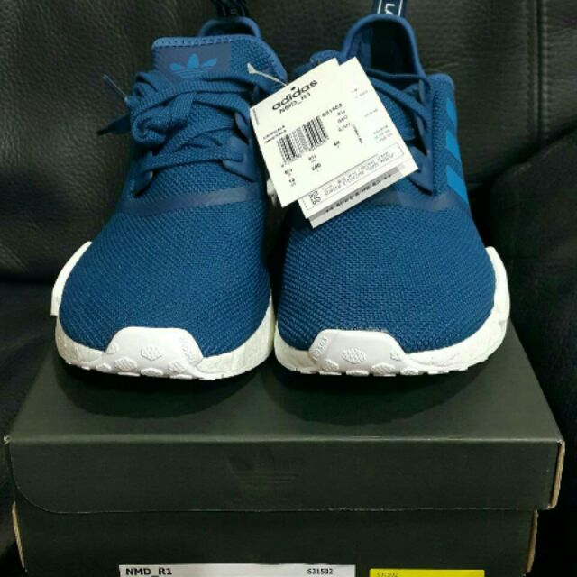 現貨日本 正品 Adidas Originals NMD R1 經典 運動鞋 藍/白色 S31502男 US 10