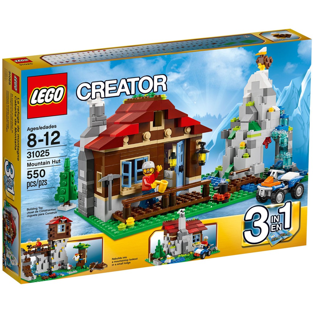 [正版] 絕版 樂高 LEGO 31025 山林小屋 (全新未拆品) Mountain Hut CREATOR 三合一