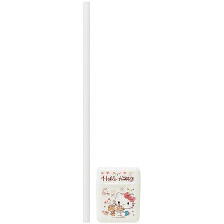 🩷Sanrio Hello Kitty 凱蒂貓 Melody美樂蒂 矽膠吸管附收納盒(約21cm)