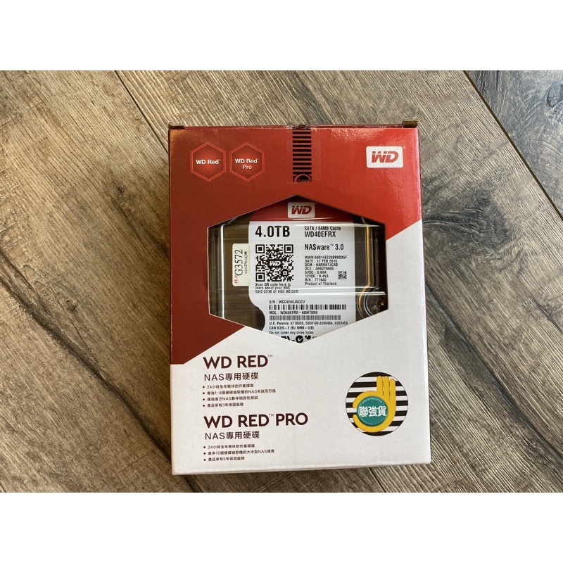 WD 4TB SATA 3.5吋硬碟 NAS專用 (有壞軌)