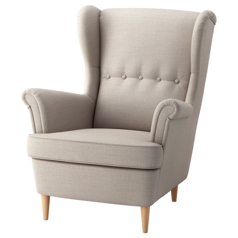 全新現貨 IKEA STRANDMON扶手椅 北歐風skiftebo 淺米色