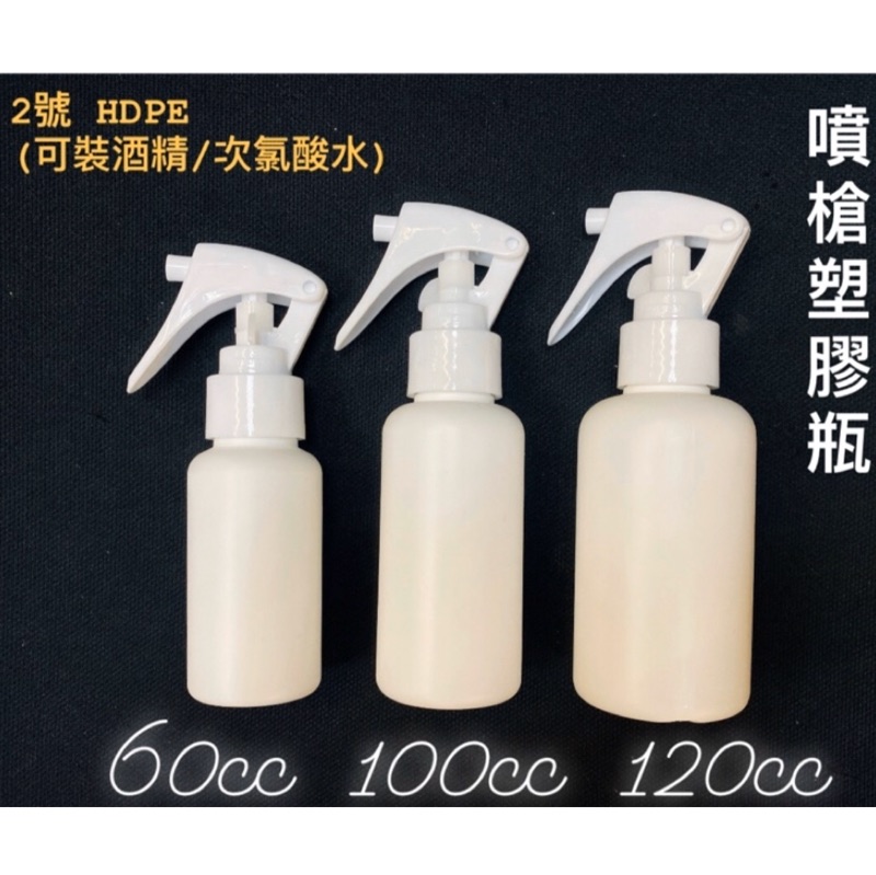 含稅 噴瓶 HDPE 2號 不透光 分裝 噴瓶 塑膠瓶 可裝 酒精 次氯酸水60 100ml 120ml